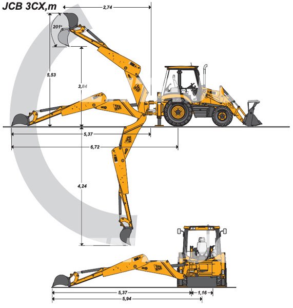 Экскаватор JCB 3CX «Гидромолот»